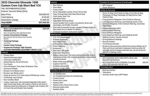 2023 Chevrolet Silverado 1500 Custom
