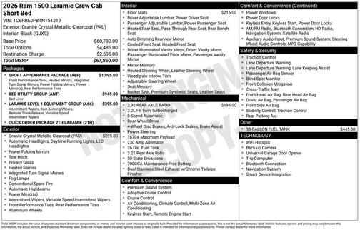 2026 RAM 1500 Laramie