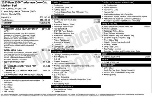 2025 RAM 2500 Tradesman Crew Cab 4x4 6'4' Box