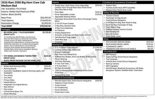 2026 RAM 2500 Big Horn