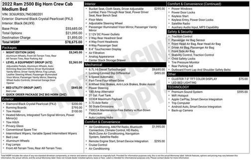 2022 RAM 2500 Big Horn Crew Cab 4x4 6'4' Box