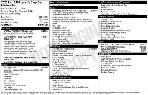 2026 RAM 2500 Laramie