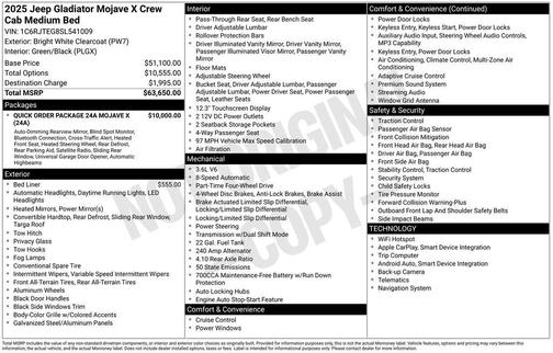 2025 Jeep Gladiator Mojave X