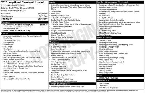 2025 Jeep Grand Cherokee L Limited