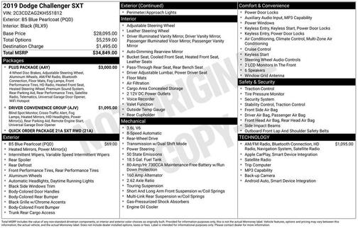 2019 Dodge Challenger SXT