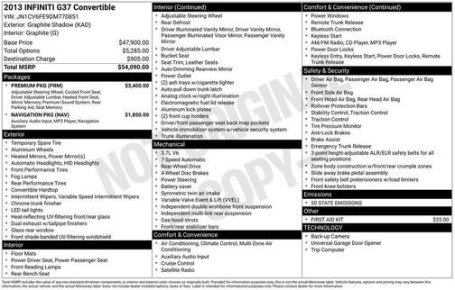 2013 INFINITI G37 Base