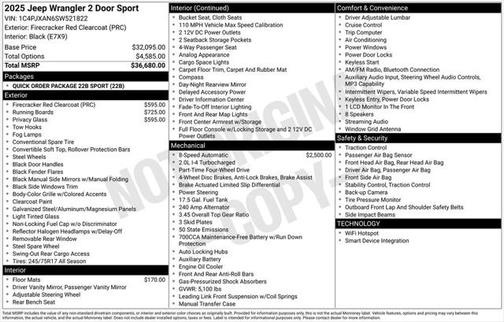 2025 Jeep Wrangler Sport