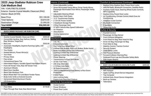 2025 Jeep Gladiator Rubicon