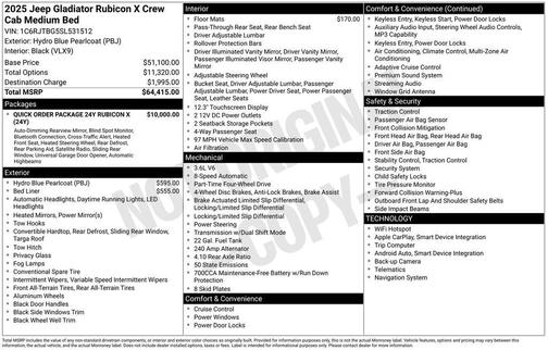2025 Jeep Gladiator Rubicon