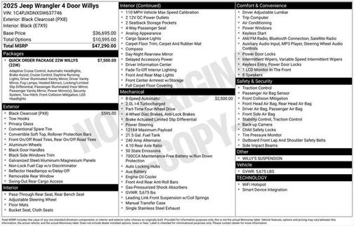 2025 Jeep Wrangler Willys