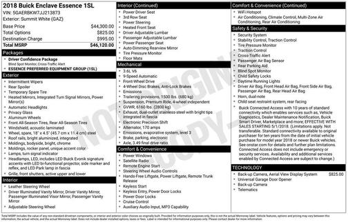 2018 Buick Enclave Essence