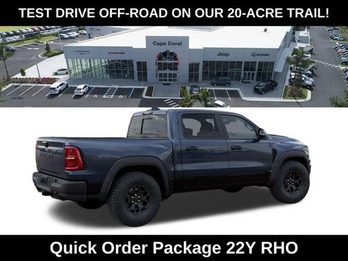 Forged Blue Metallic 2026 RAM 1500 RHO Crew Cab 4x4 5'7' Box