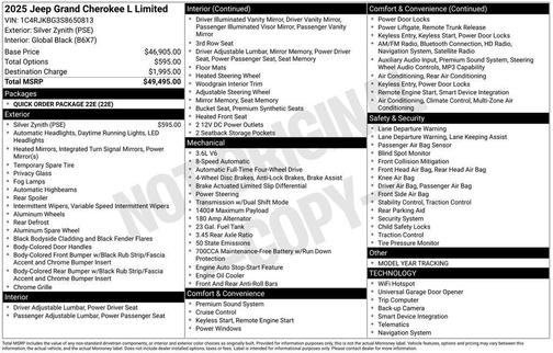 2025 Jeep Grand Cherokee L Limited