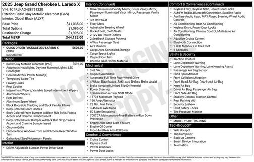 2025 Jeep Grand Cherokee L Laredo