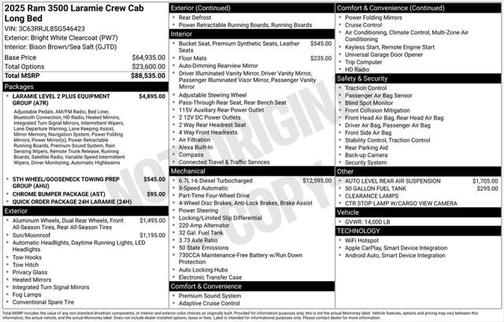 2025 RAM 3500 Laramie Crew Cab 4x4 8' Box
