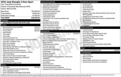 2026 Jeep Wrangler Sport