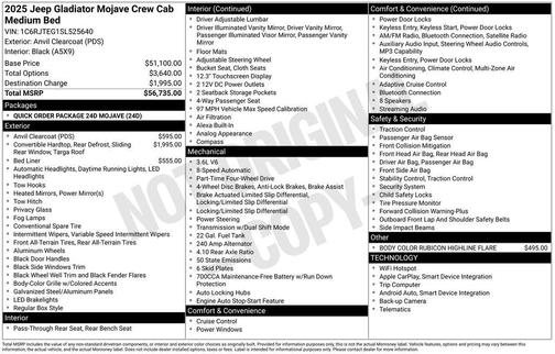 2025 Jeep Gladiator Mojave