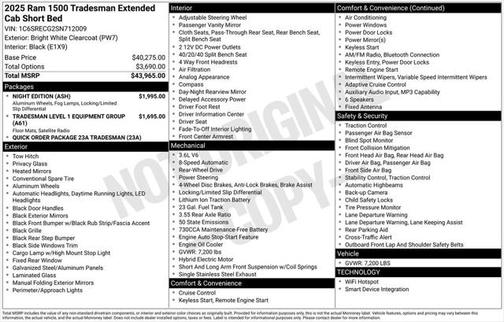 2025 RAM 1500 Tradesman