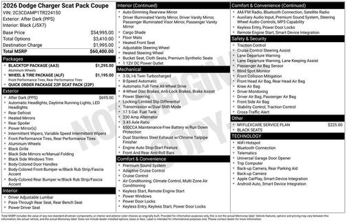 2026 Dodge Charger R/T Scat Pack