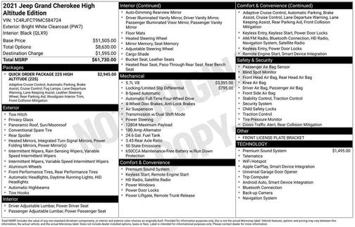 2021 Jeep Grand Cherokee High Altitude