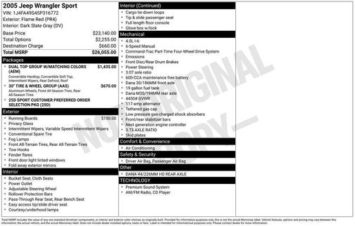 2005 Jeep Wrangler Sport