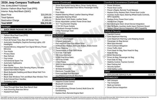 2026 Jeep Compass Trailhawk