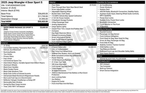 2025 Jeep Wrangler Sport S
