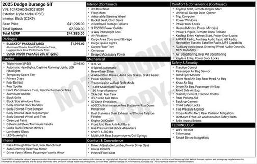 2025 Dodge Durango GT RWD