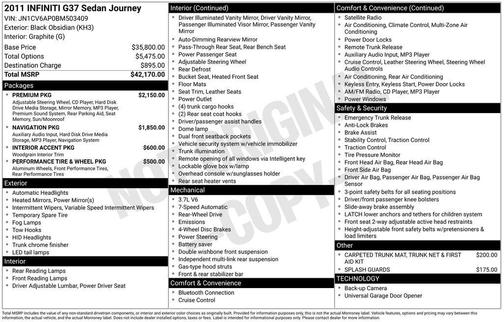 2011 INFINITI G37 Journey