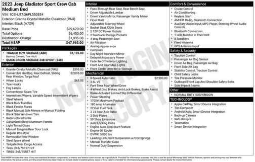 2023 Jeep Gladiator Sport