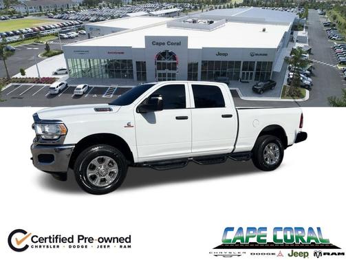 Bright White Clearcoat 2024 RAM 3500 Tradesman Crew Cab 4x4 6'4' Box