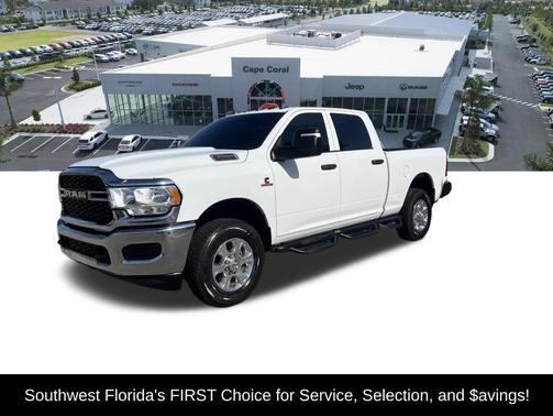 Bright White Clearcoat 2024 RAM 3500 Tradesman Crew Cab 4x4 6'4' Box