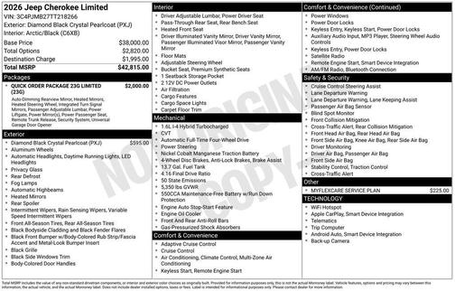 2026 Jeep Cherokee Limited