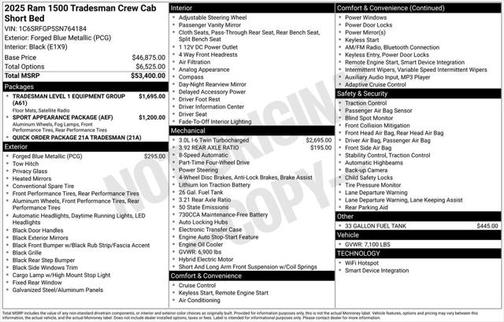 2025 RAM 1500 Tradesman