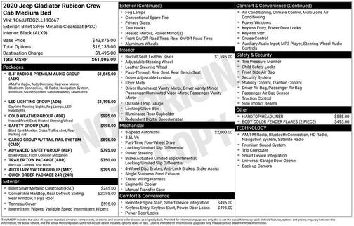 2020 Jeep Gladiator Rubicon