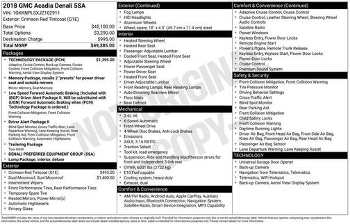 2018 GMC Acadia Denali