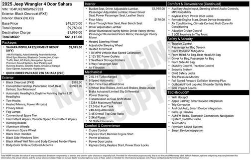 2025 Jeep Wrangler 4-Door Sahara 4x4
