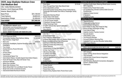 2025 Jeep Gladiator Rubicon
