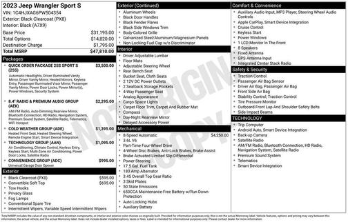 2023 Jeep Wrangler Sport S