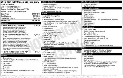 2019 RAM 1500 Big Horn