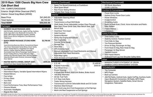 2019 RAM 1500 Big Horn
