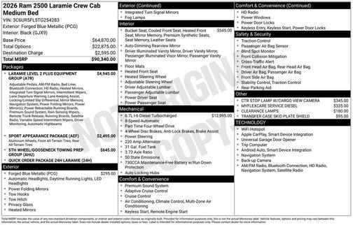 2026 RAM 2500 Laramie Crew Cab 4x4 6'4' Box