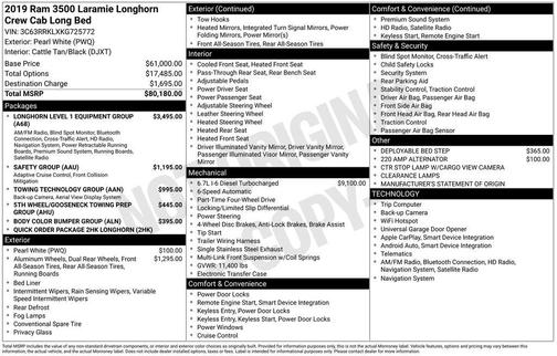 2019 RAM 3500 Longhorn