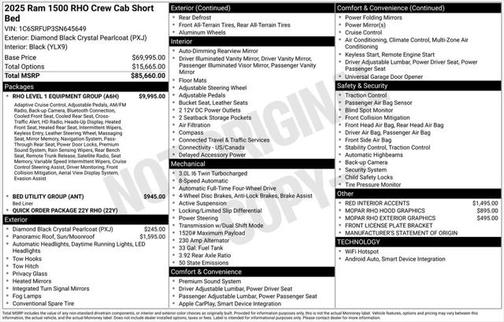 2025 RAM 1500 RHO Crew Cab 4x4 5'7' Box