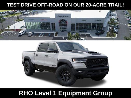 Bright White Clearcoat 2026 RAM 1500 RHO Crew Cab 4x4 5'7' Box