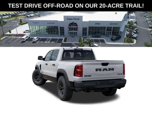 Bright White Clearcoat 2026 RAM 1500 RHO Crew Cab 4x4 5'7' Box