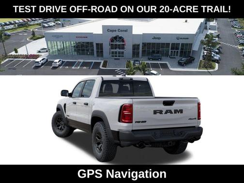 Bright White Clearcoat 2026 RAM 1500 RHO Crew Cab 4x4 5'7' Box