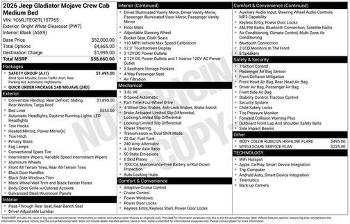 2026 Jeep Gladiator Mojave