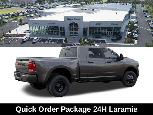 Granite Crystal Metallic Clearcoat 2026 RAM 3500 Laramie Mega Cab 4x4 6'4' Box