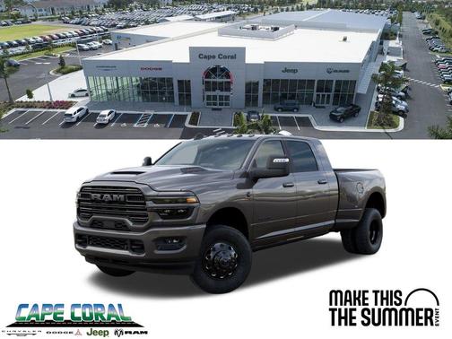 Granite Crystal Metallic Clearcoat 2026 RAM 3500 Laramie Mega Cab 4x4 6'4' Box
